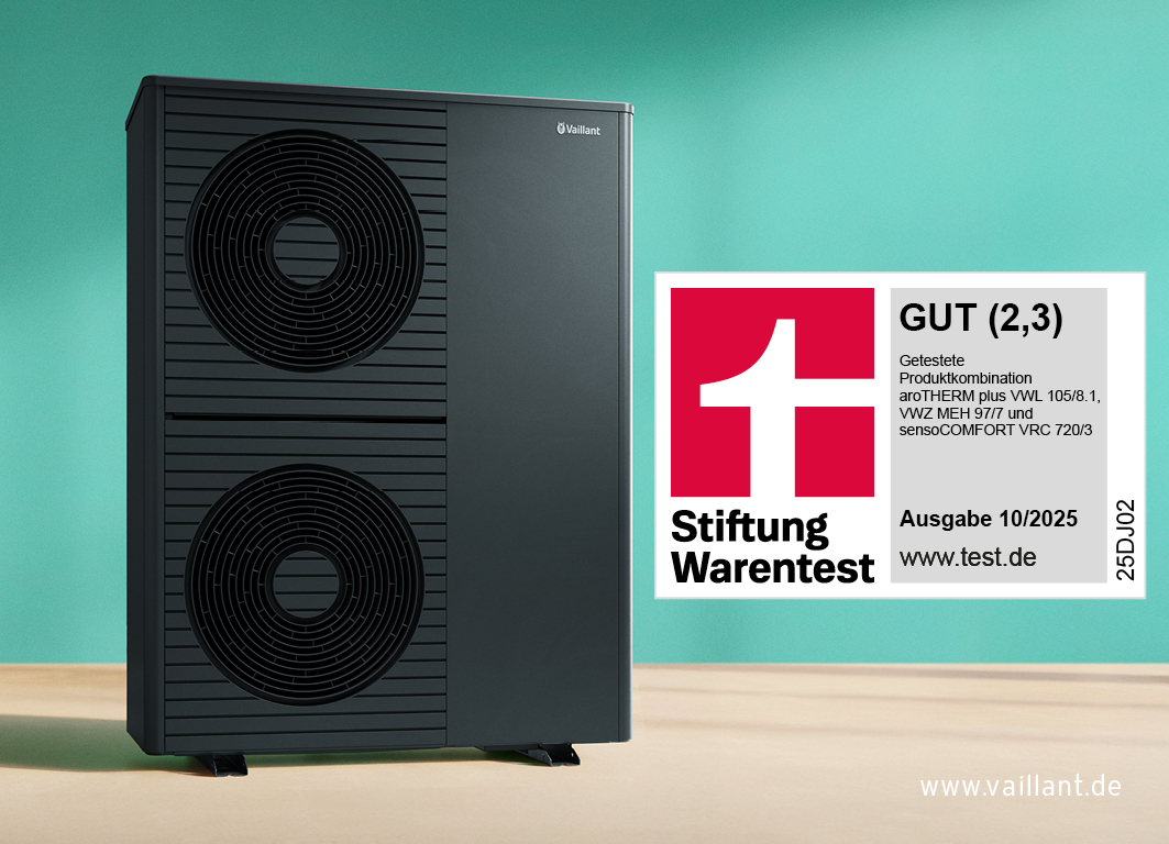 Vaillant aroTHERM plus Wärmepumpe – Stiftung Warentest GUT 2,3