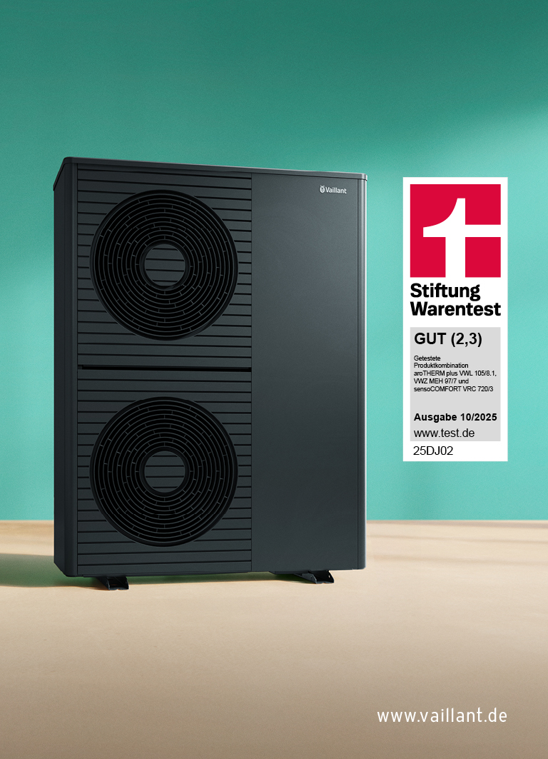 Vaillant aroTHERM plus Wärmepumpe – Stiftung Warentest GUT